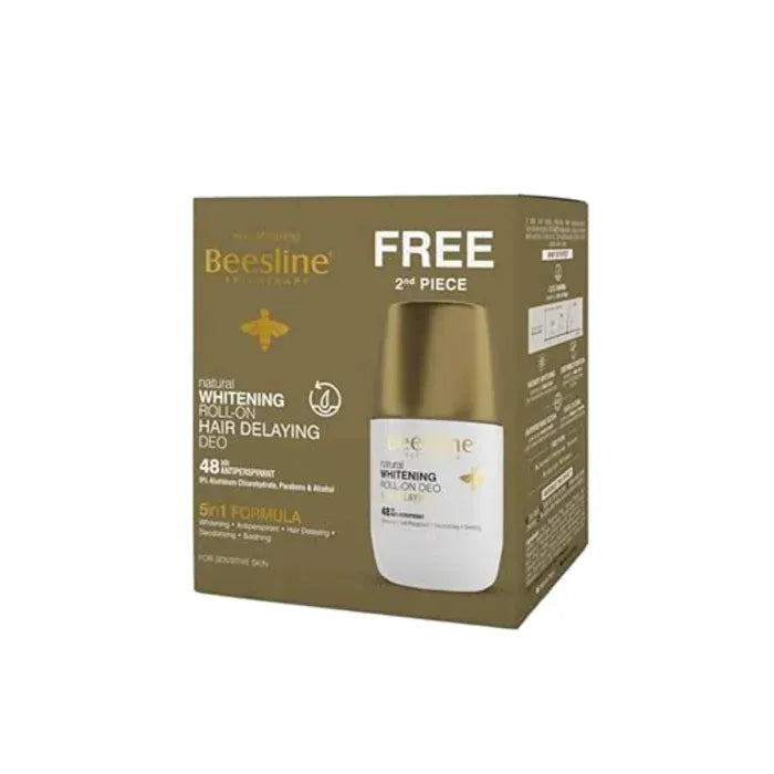 Beesline Whitening Roll-On Hair Delaying Deodorant 50ml for underarm brightening