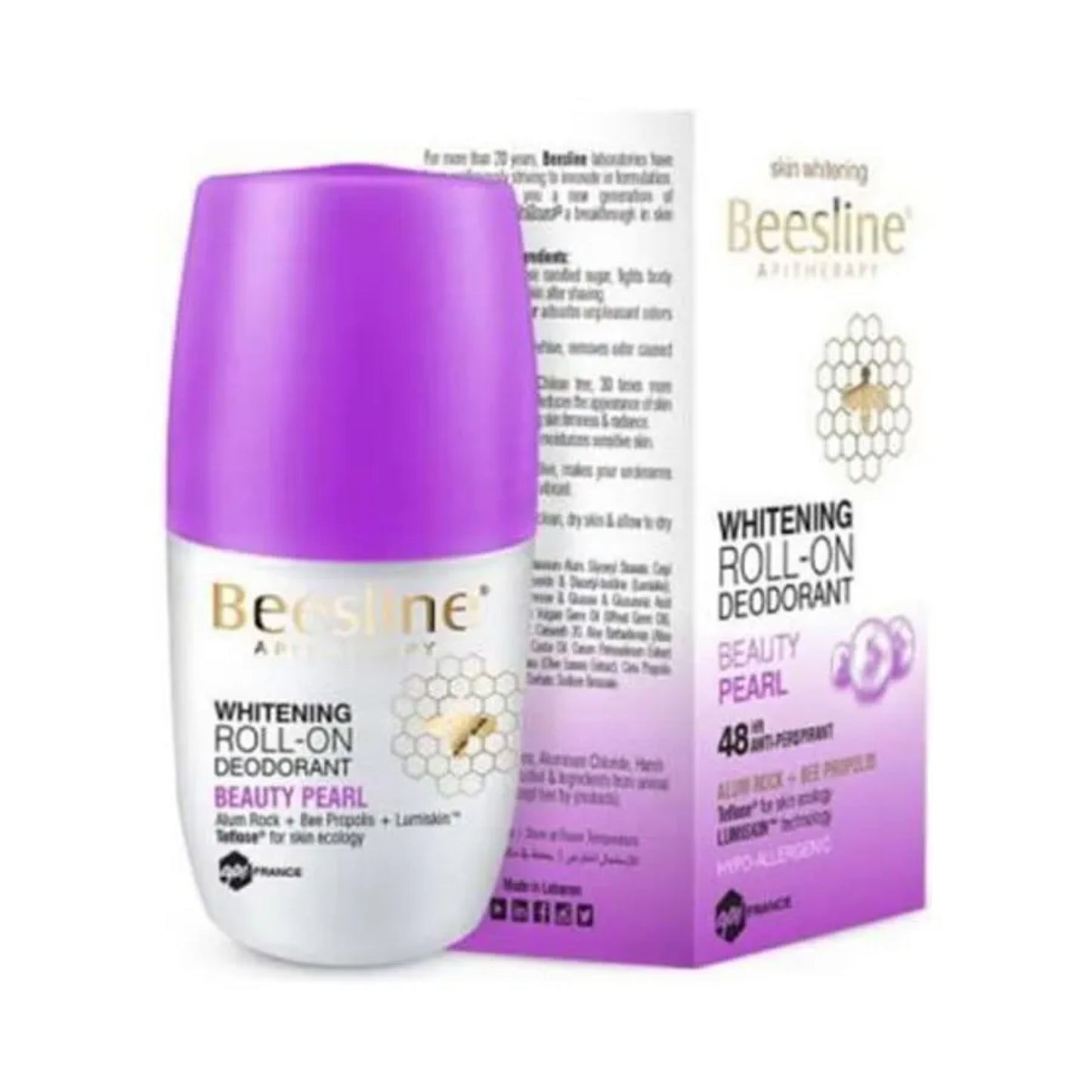 Beesline Whitening Roll-On Deodorant 50ml for underarm brightening