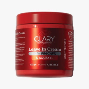 Clary Leave-In Cream 300ml - كريم كلاري بدون شطف للترطيب وفك تشابك الشعر | Lumella