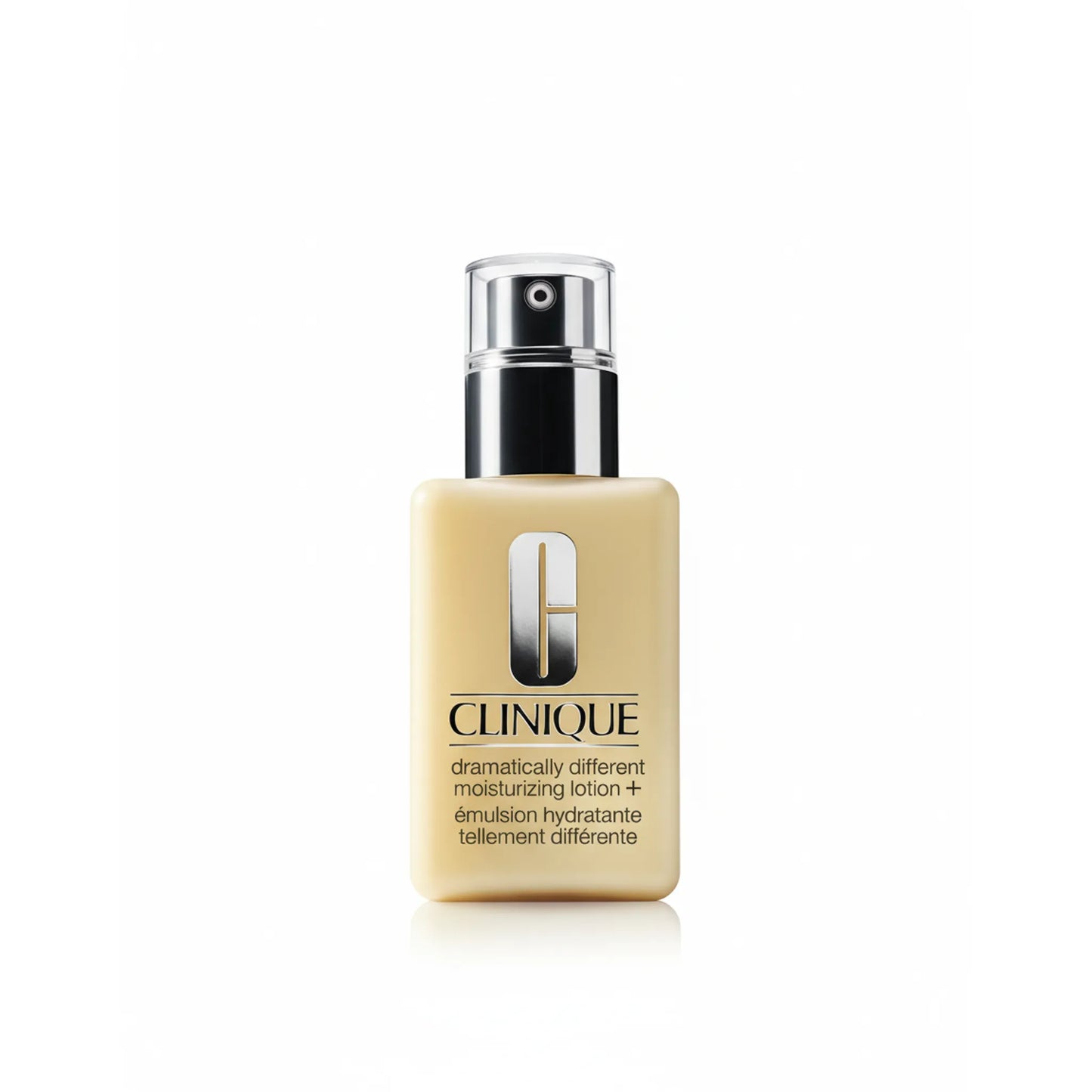 Clinique moisturizing lotion bottle on a white background