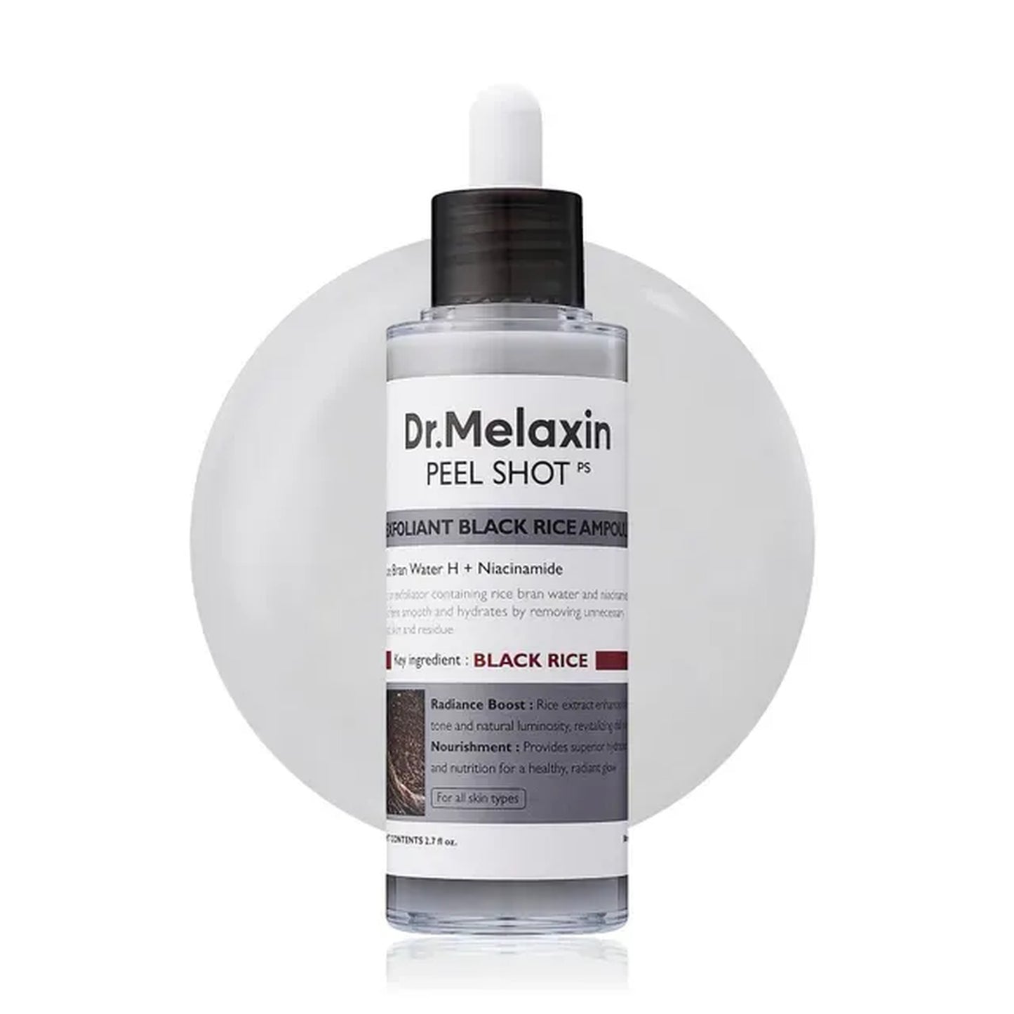 Dr. Melaxin Peel Shot skincare product on a white background