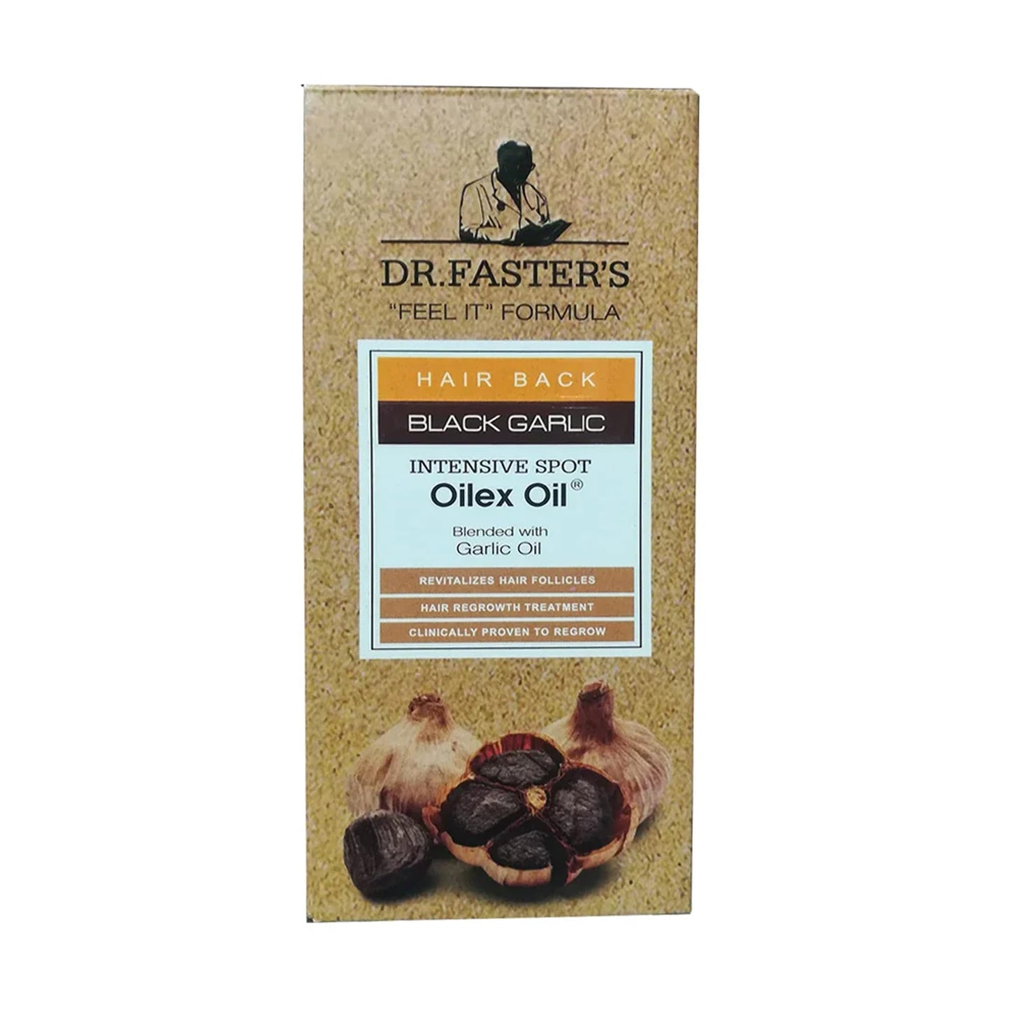 Dr. Faster's Hair Back Black Garlic Oilex Oil for Hair Growth 100ml - زيت دكتور فاستر بالثوم الأسود لعلاج تساقط الشعر وتحفيز النمو | Lumella