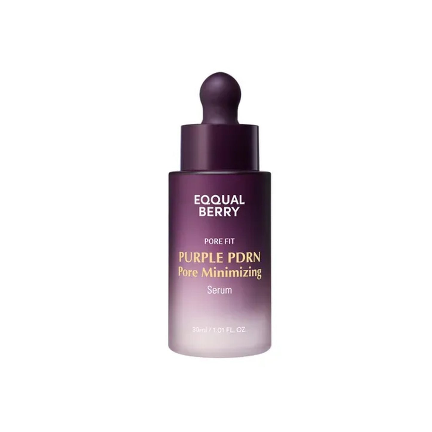 Eoqual Berry Purple PDRN Pore Minimizing Serum bottle on a white background