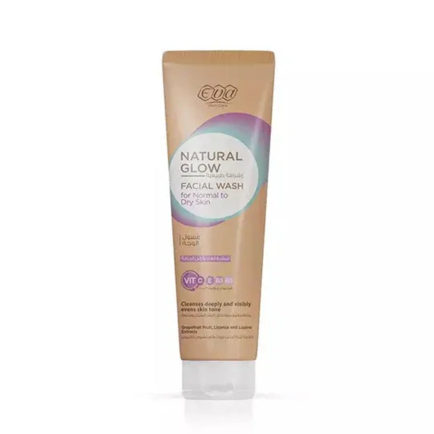 Eva Skin Care Natural Glow Facial Wash 100ml for normal to dry skin cleansing