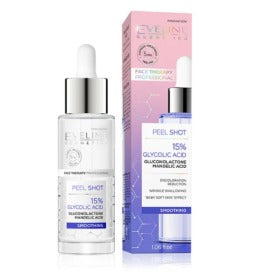 Eveline Serum Shot 15% Glycolic Acid 30ml - سيروم إيفلين شوت بحمض الجليكوليك 15% لتقشير وتجديد البشرة | Lumella