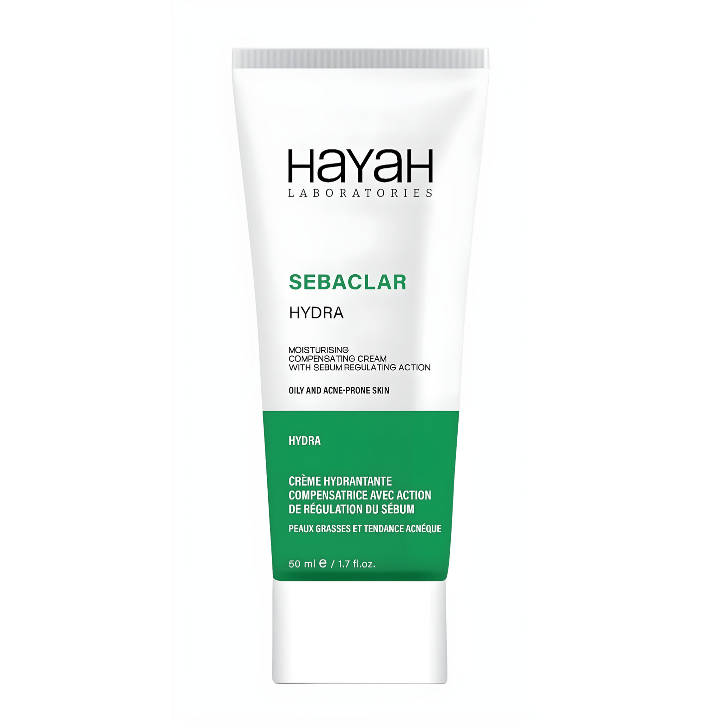 HAYAH Sebaclar Hydra Cream 50ml - كريم حياة سيباكلار هيدرا المرطب للبشرة الدهنية والمعرضة لحب الشباب | Lumella