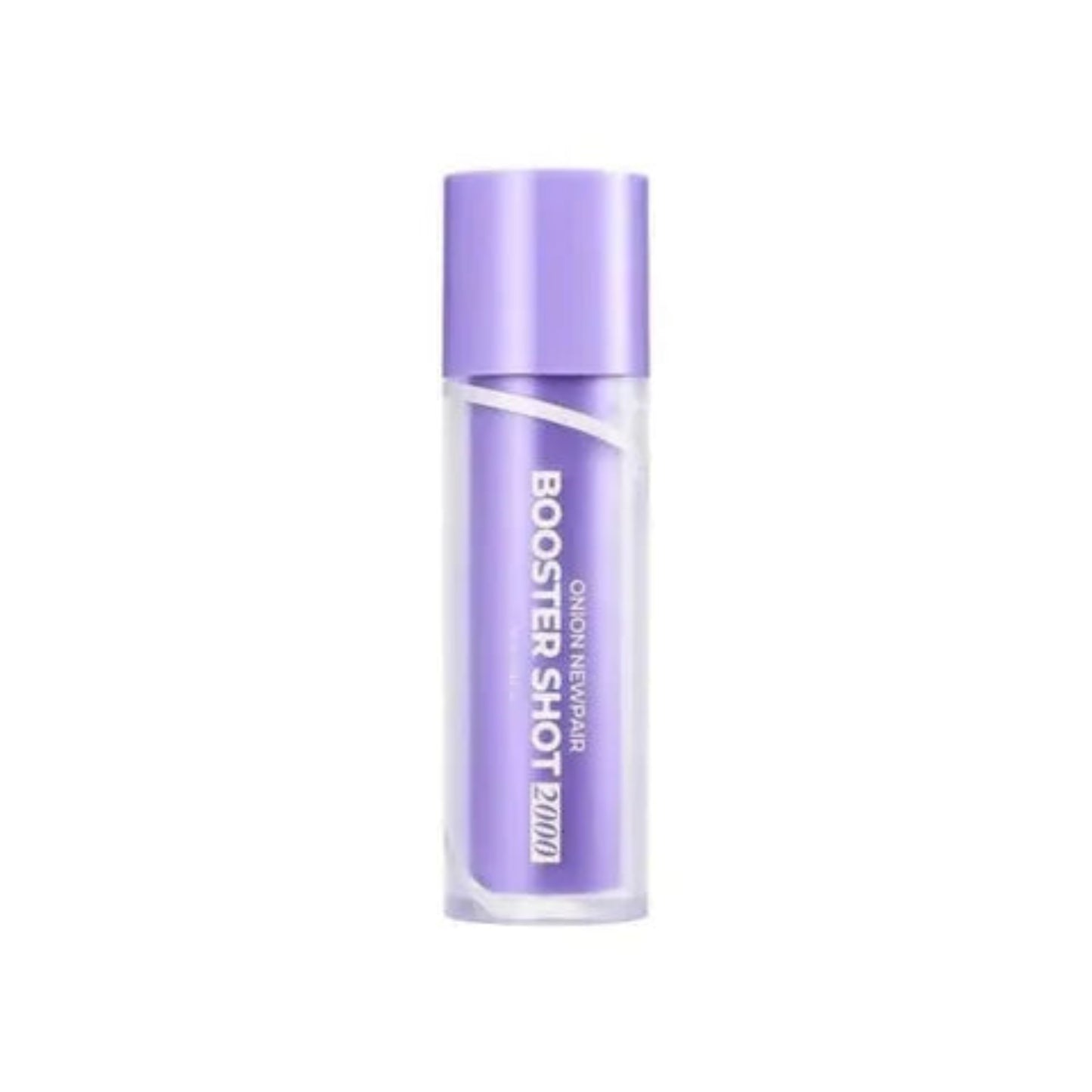 Purple bottle labeled 'Booster Shot' on a white background