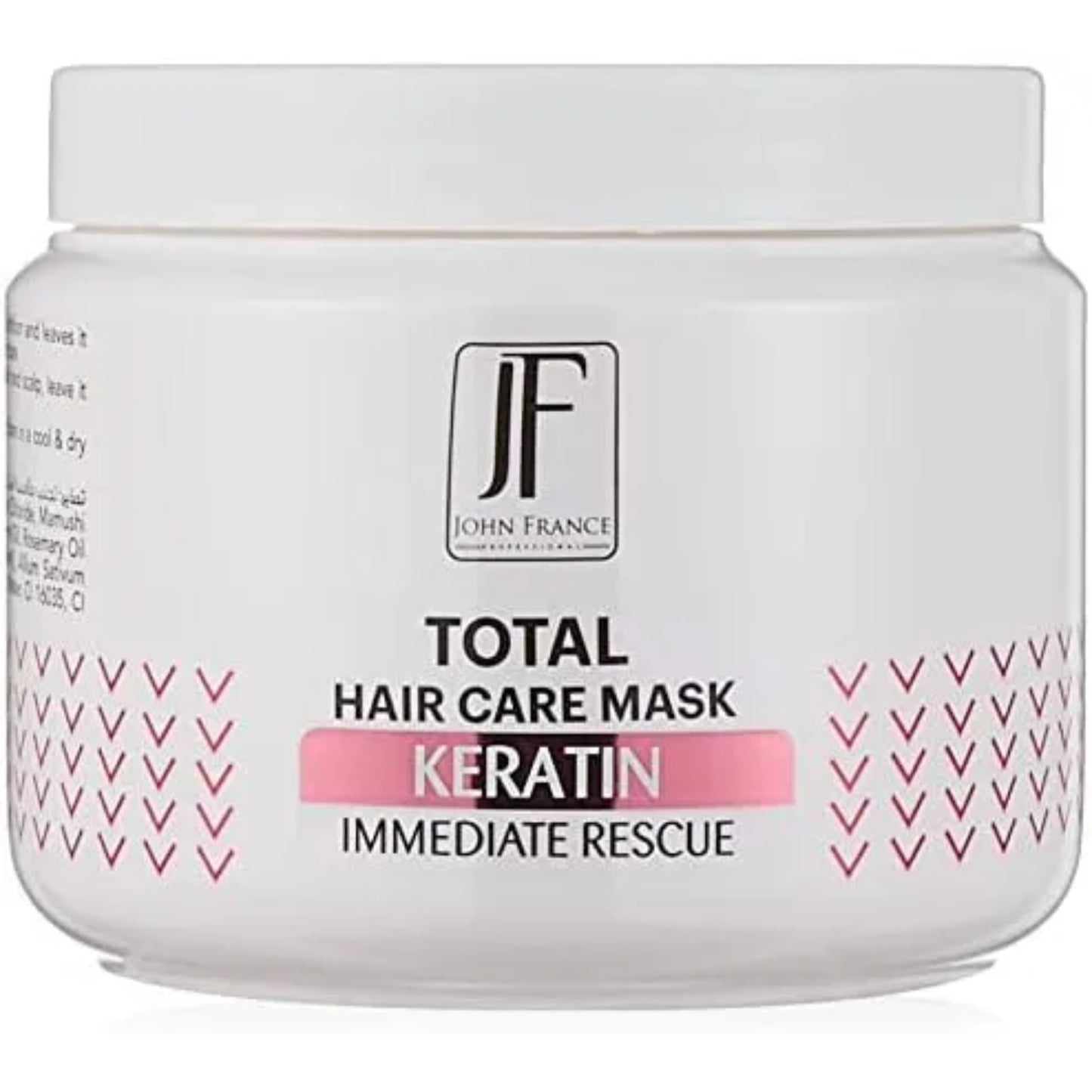 John France Hair Care Mask Keratin 600ml for deep conditioning