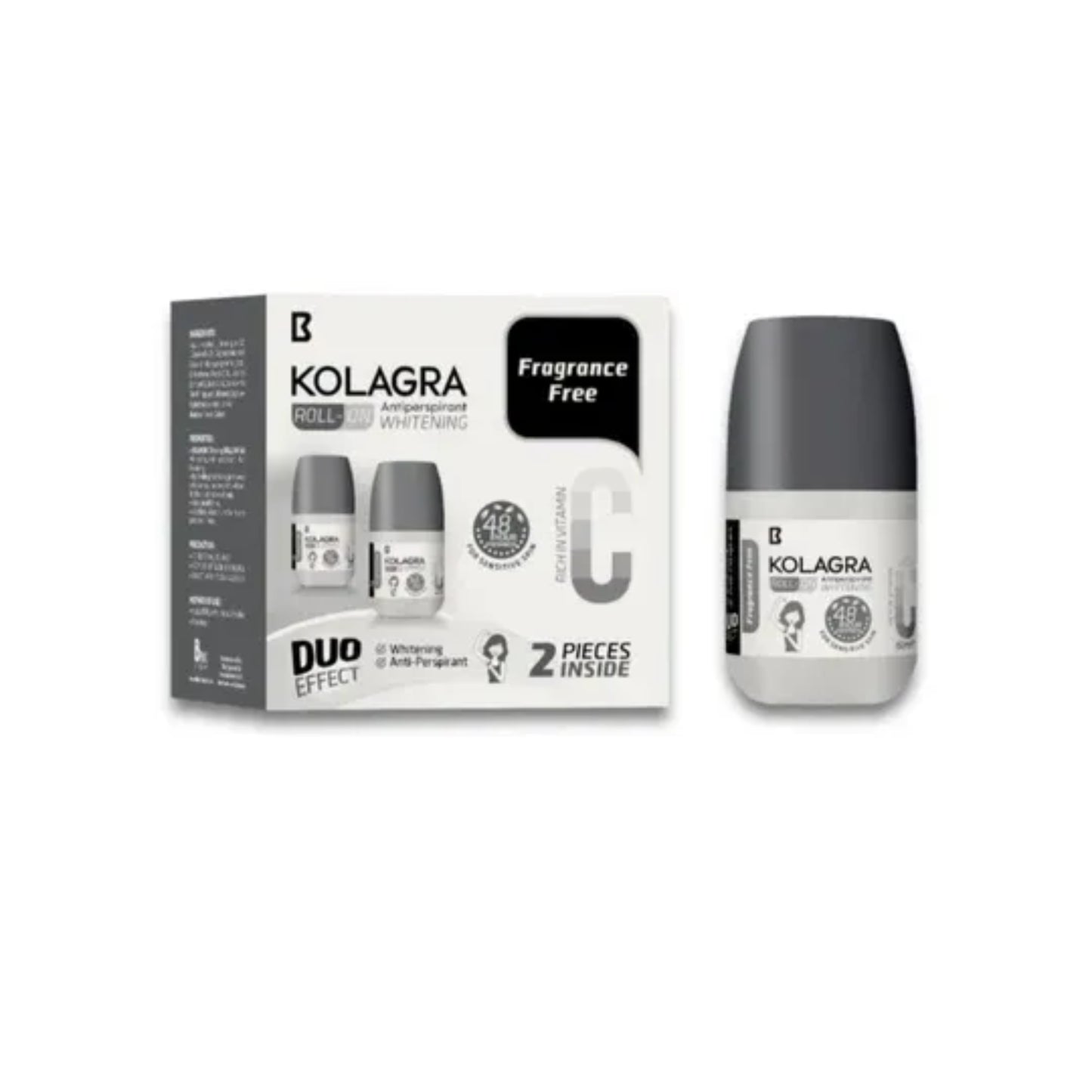 Kolagra Whitening Roll-On 60ml for underarm brightening