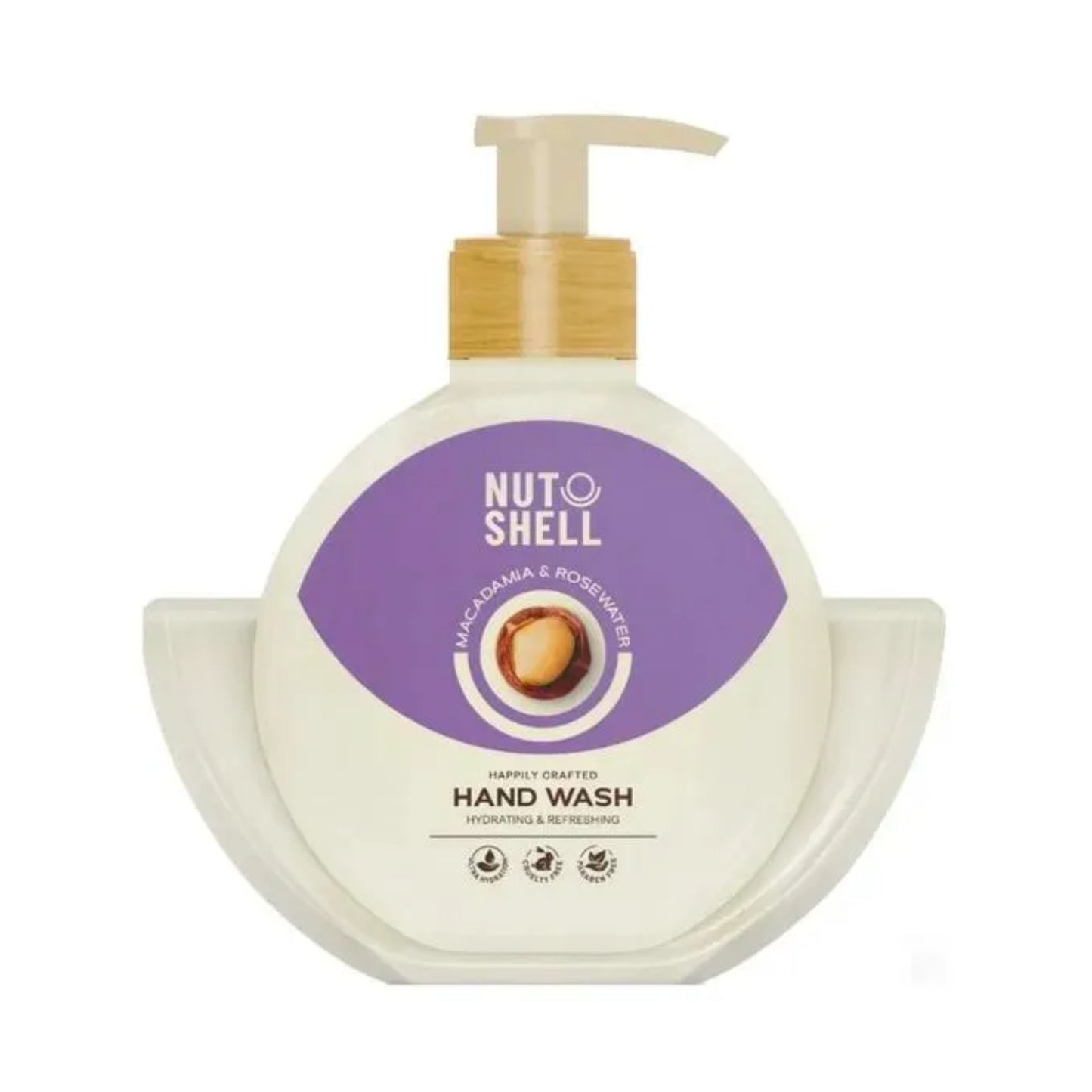 Nutshell Macadamia & Rose Water Hand Wash 375ml for gentle cleansing