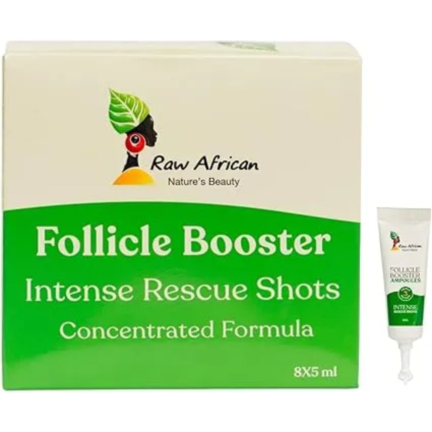 Raw African Follicle Booster Ampoules 8 x 5ml for hair growth