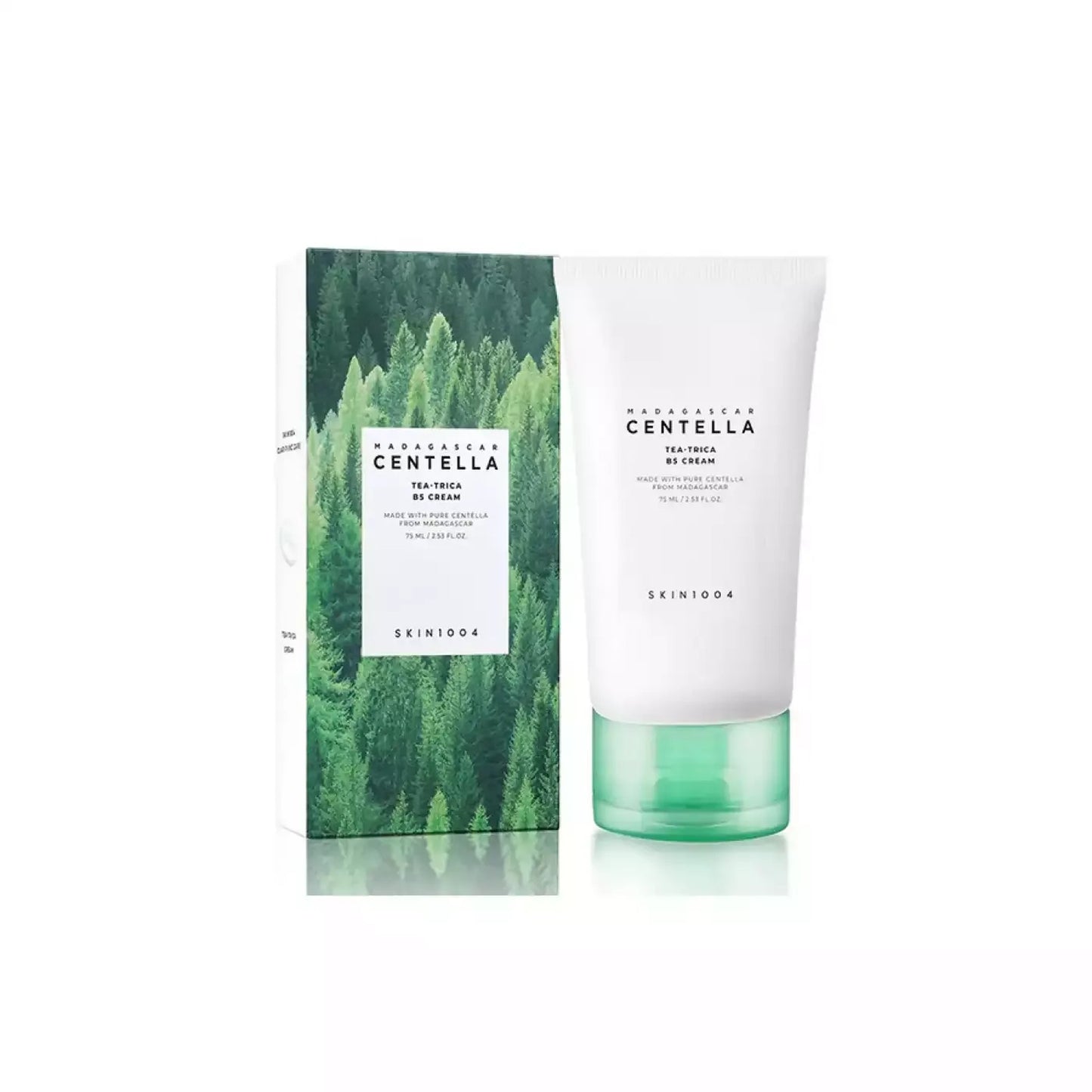 Skintouch Centella Asiatica cream packaging with green forest design on a white background
