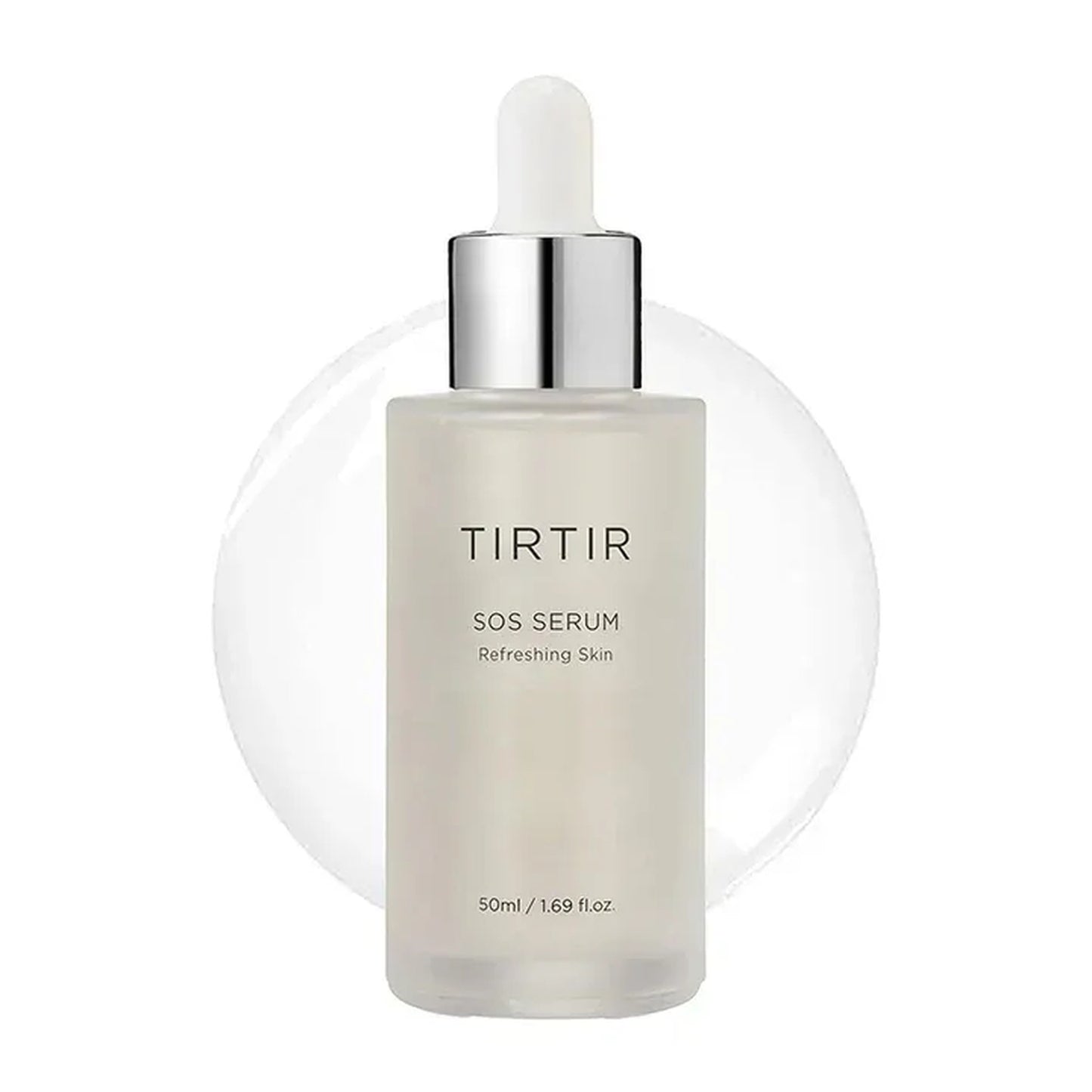 TIRTIR SOS Serum bottle with dropper on a white background