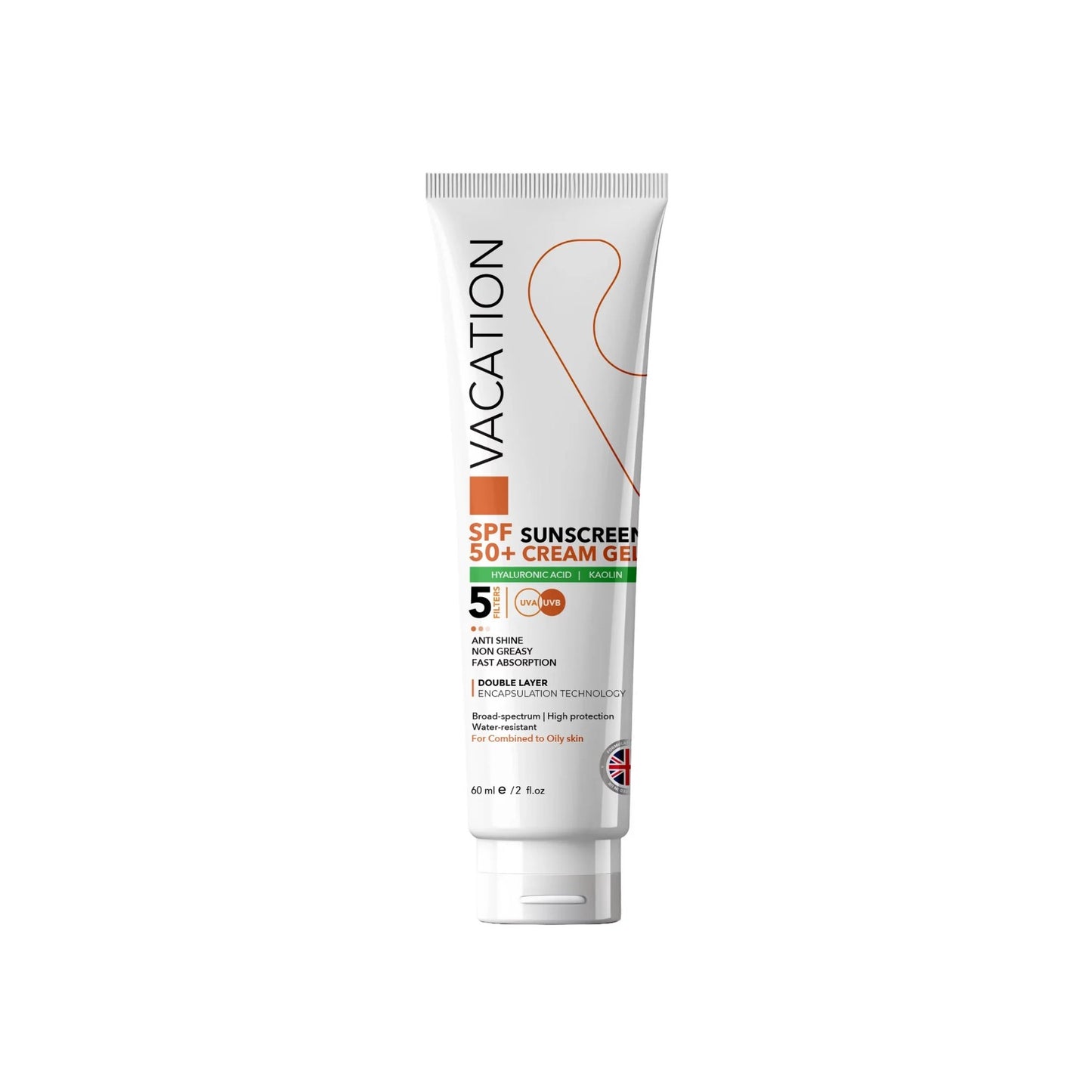 Vacation Cream Gel Sunscreen 60ml - جل كريم فاكيشن للحماية من الشمس بتركيبة خفيفة ومرطبة | Lumella