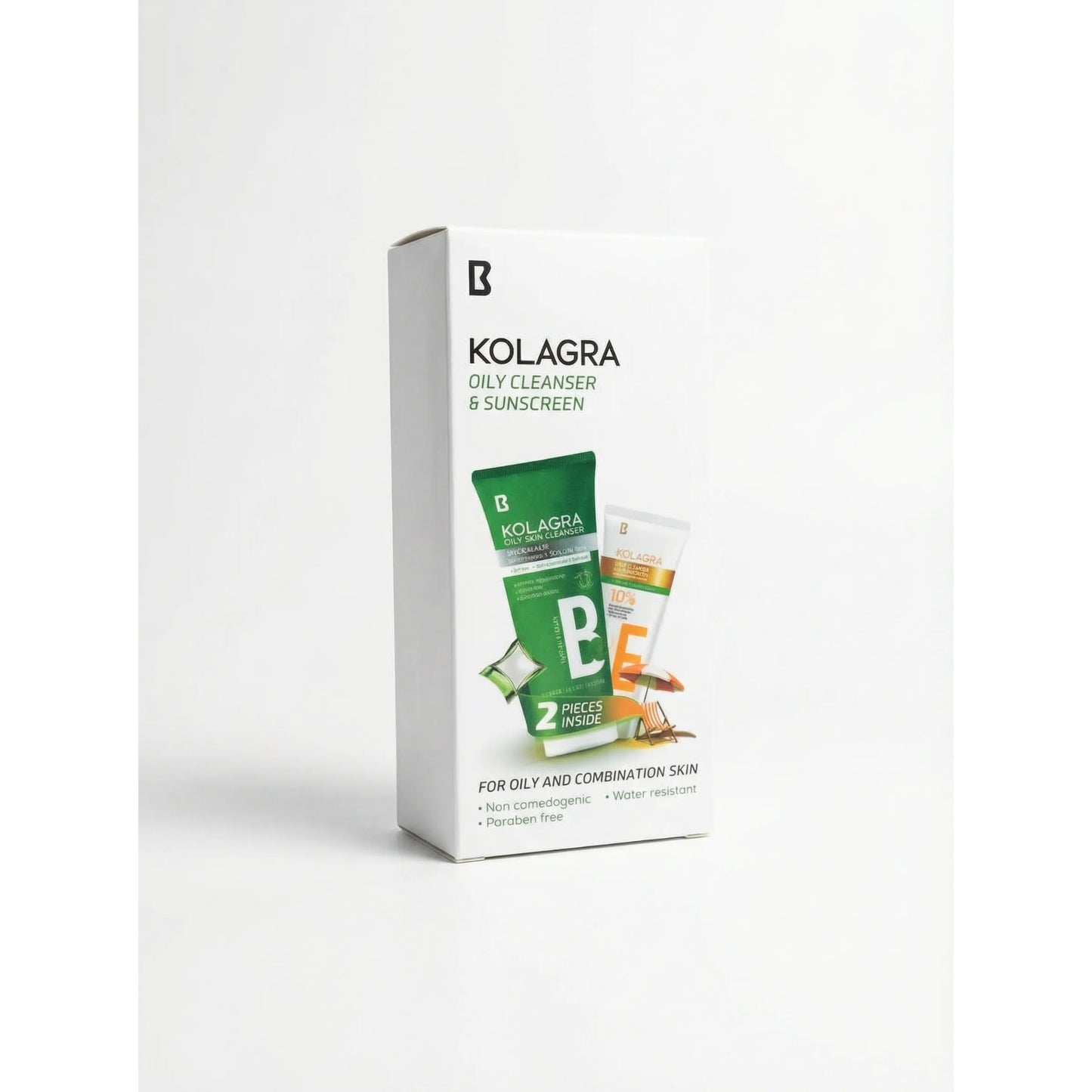 Kolagra Oily Cleanser & Sunscreen for oil control and sun protection