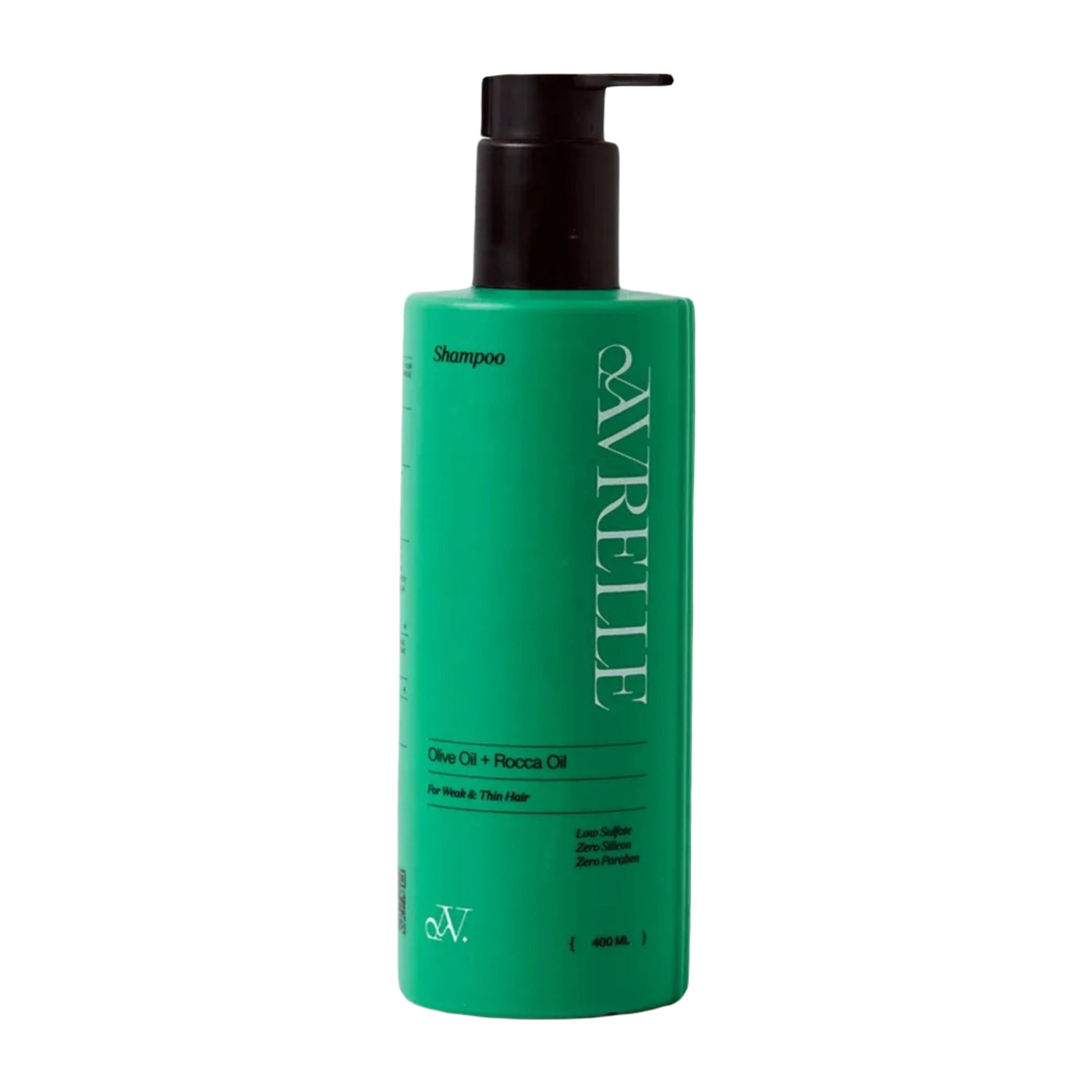 "Avrelle Olive Oil & Rocca Oil Shampoo 400ml for deep hair nourishment"