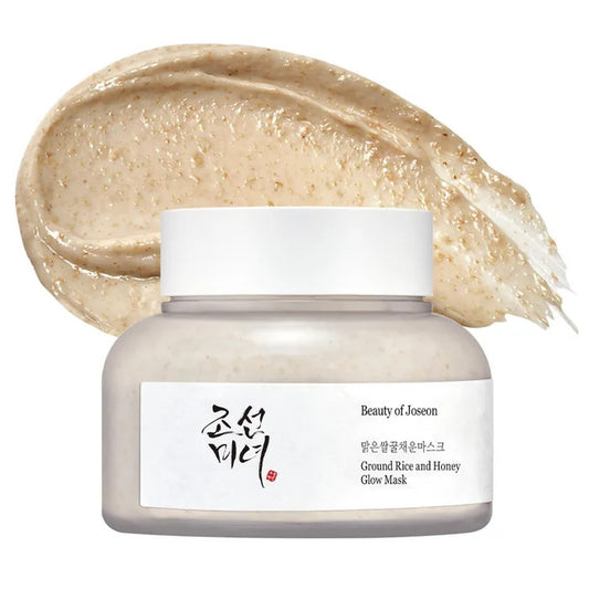 Beauty of Joseon Ground Rice and Honey Glow Mask with a swatch of mask on a white background