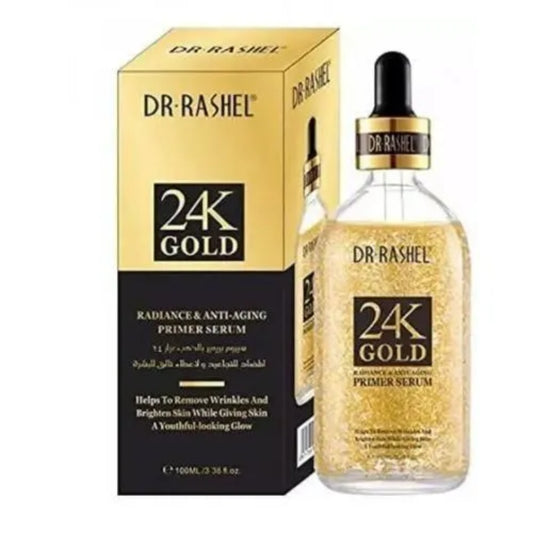 Dr. Rashel 24K Gold Radiance Anti-Aging Primer Serum 100ml for youthful skin
