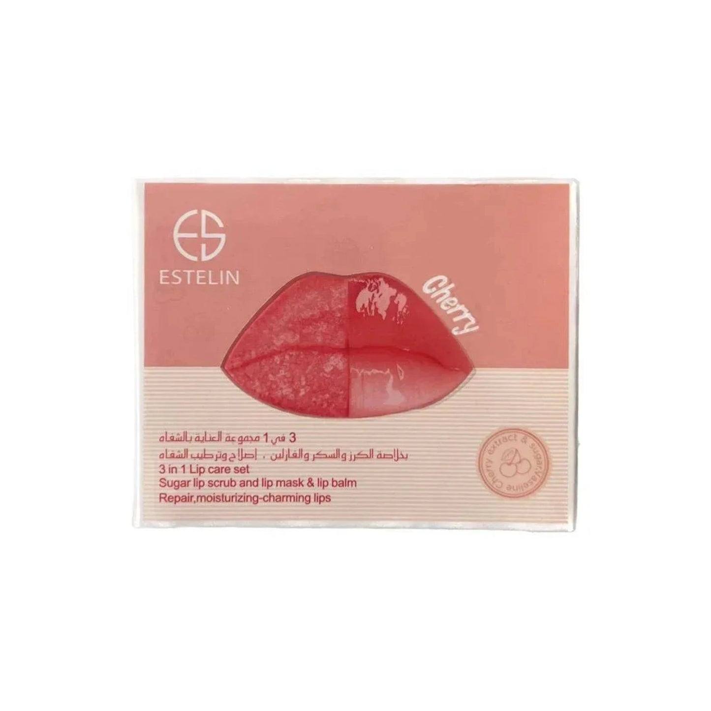 Estelin Cherry 3-in-1 Lip Care Set for hydration and nourishment
