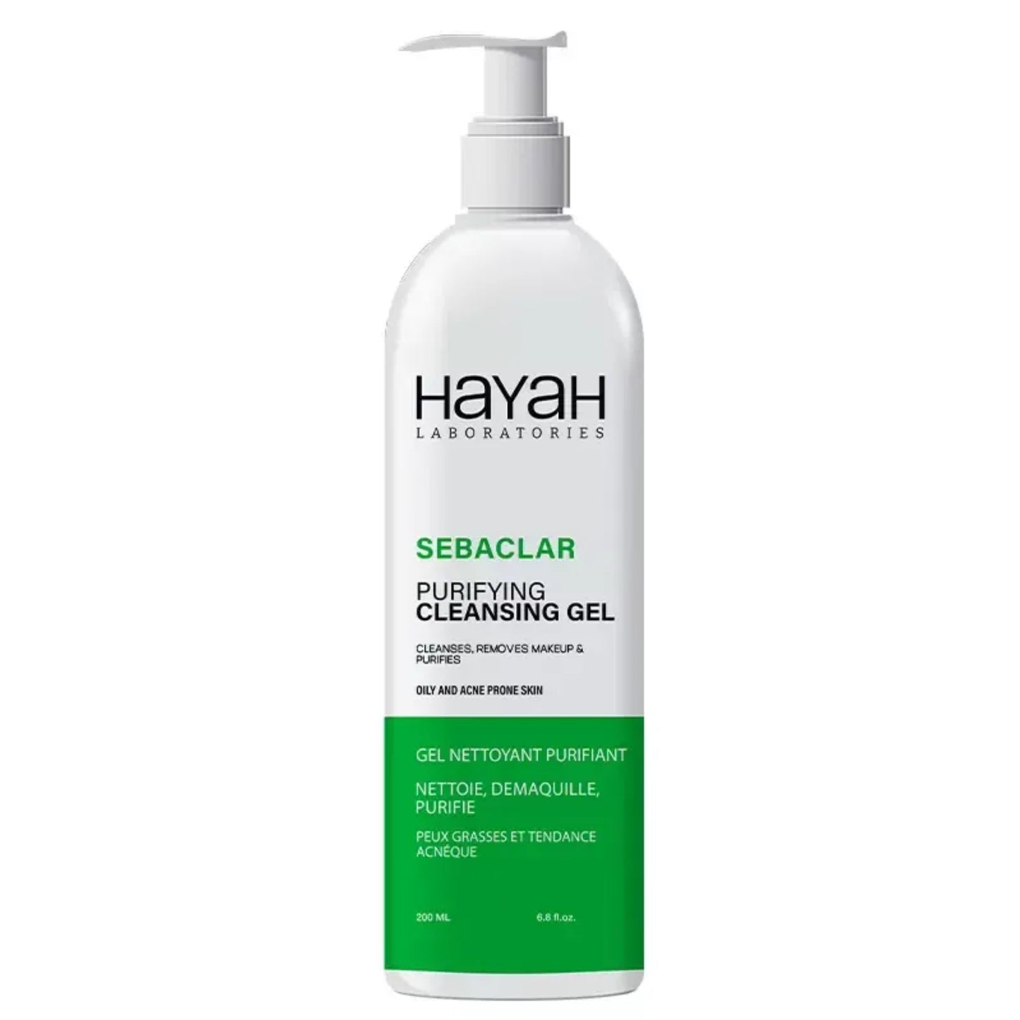 Hayah Sebaclar Purifying Cleansing Gel 200ml for acne-prone skin

