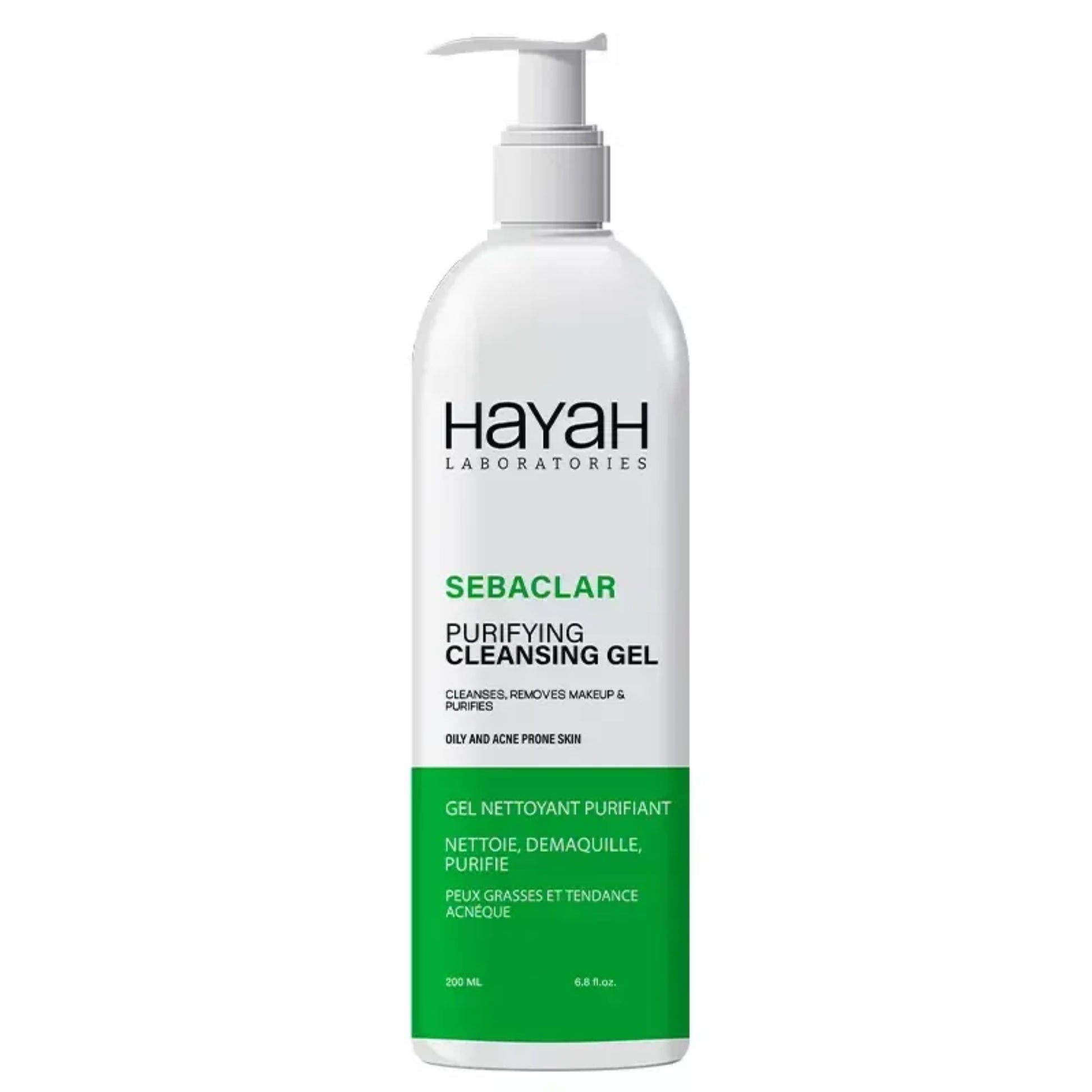 Hayah Sebaclar Purifying Cleansing Gel 200ml for acne-prone skin
