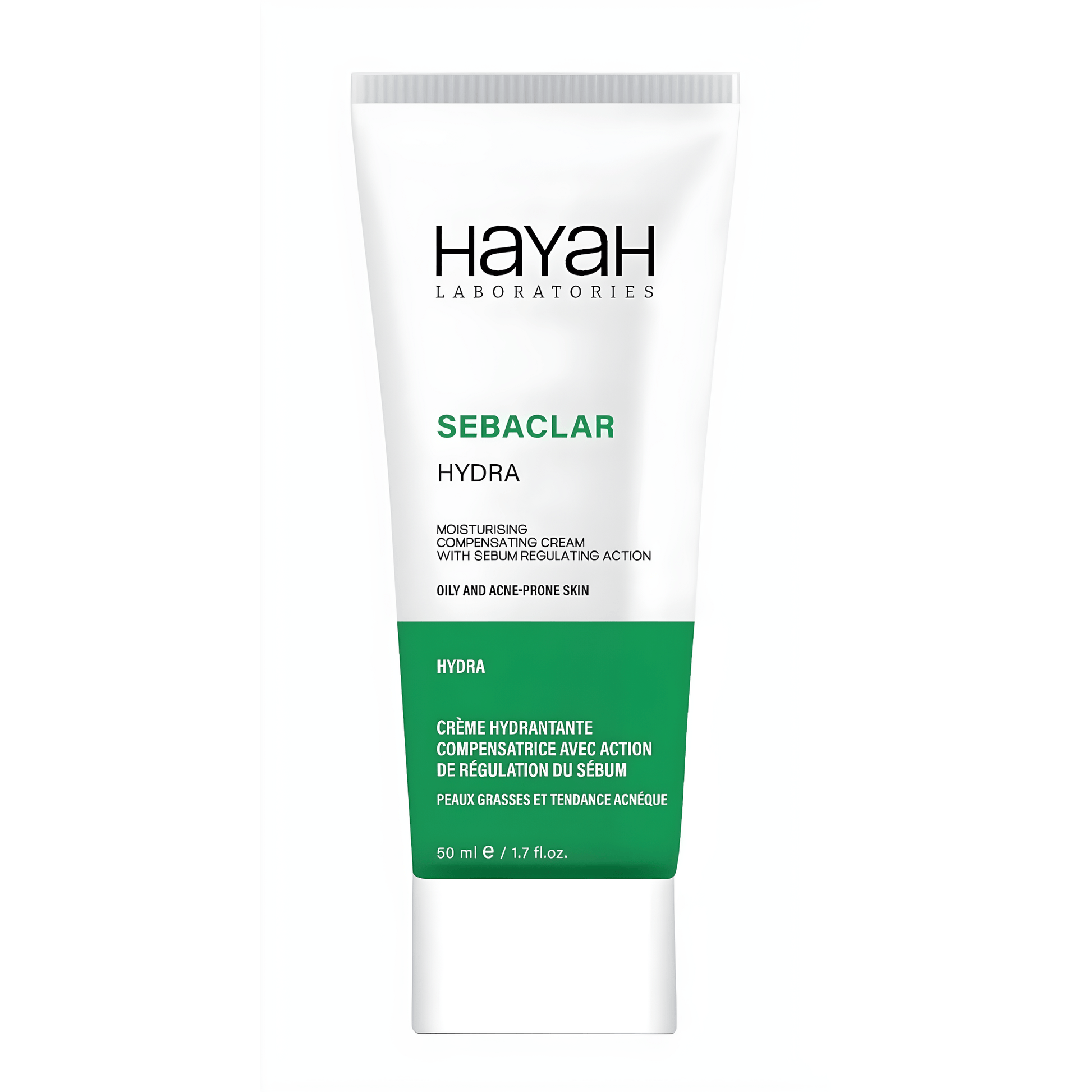 HAYAH Sebaclar Hydra Cream 50ml - كريم حياة سيباكلار هيدرا المرطب للبشرة الدهنية والمعرضة لحب الشباب | Lumella
