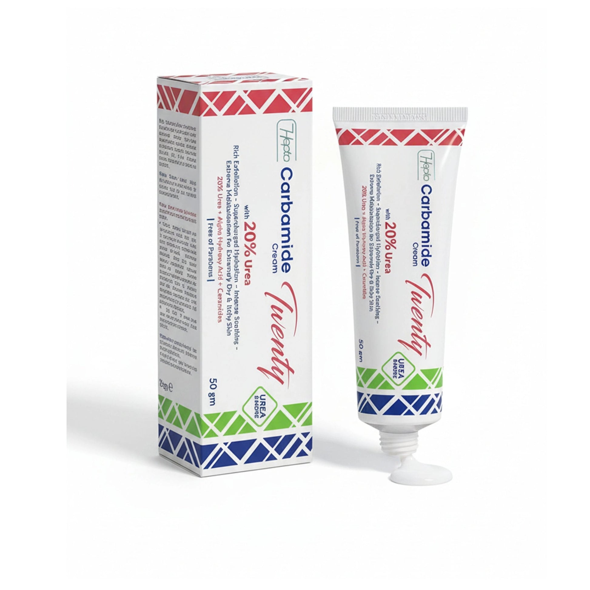 Hepta Carbamide Cream 20% Urea 50g for intensive moisturization
