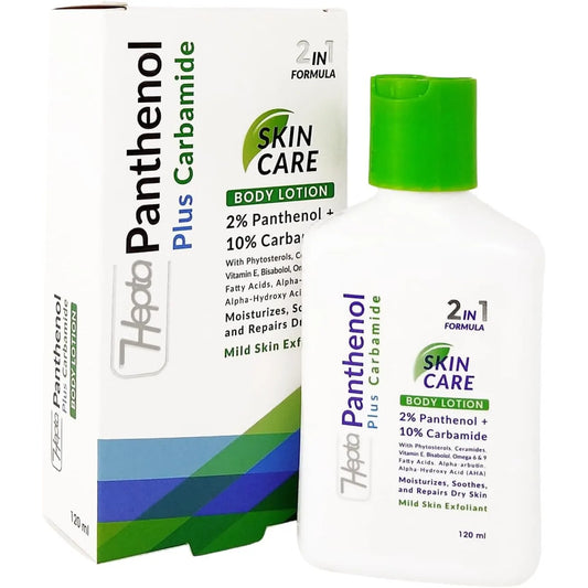 Hepta Panthenol Plus Carbamide Body Lotion 120g for intensive hydration
