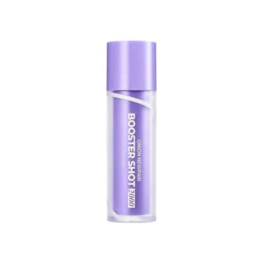 Purple bottle labeled 'Booster Shot' on a white background