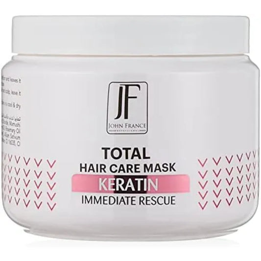 John France Hair Care Mask Keratin 600ml for deep conditioning

