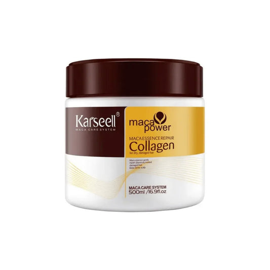 Karseell maca power collagen product jar on a white background