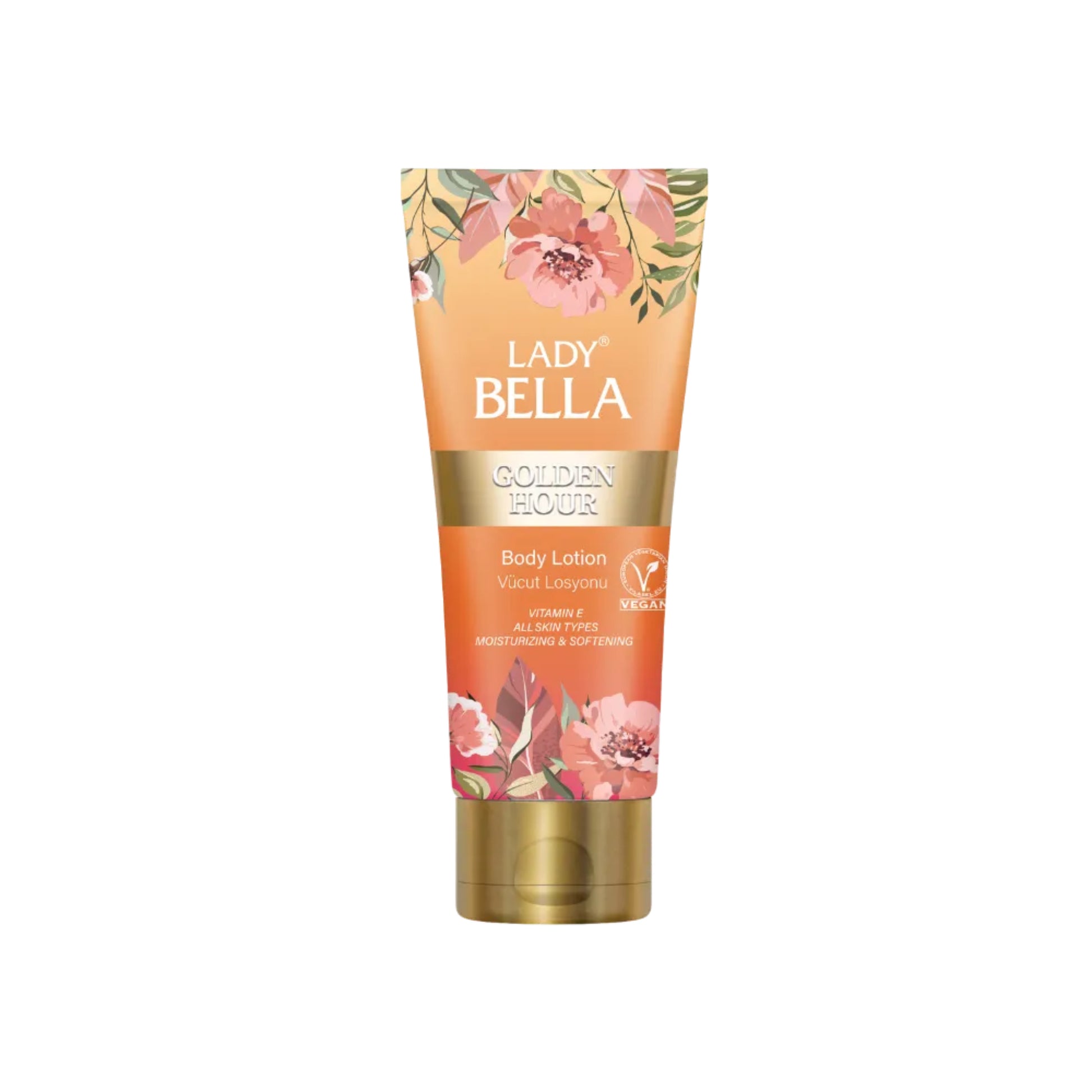 Lady Bella Body Lotion Golden Hour 200ml for skin hydration
