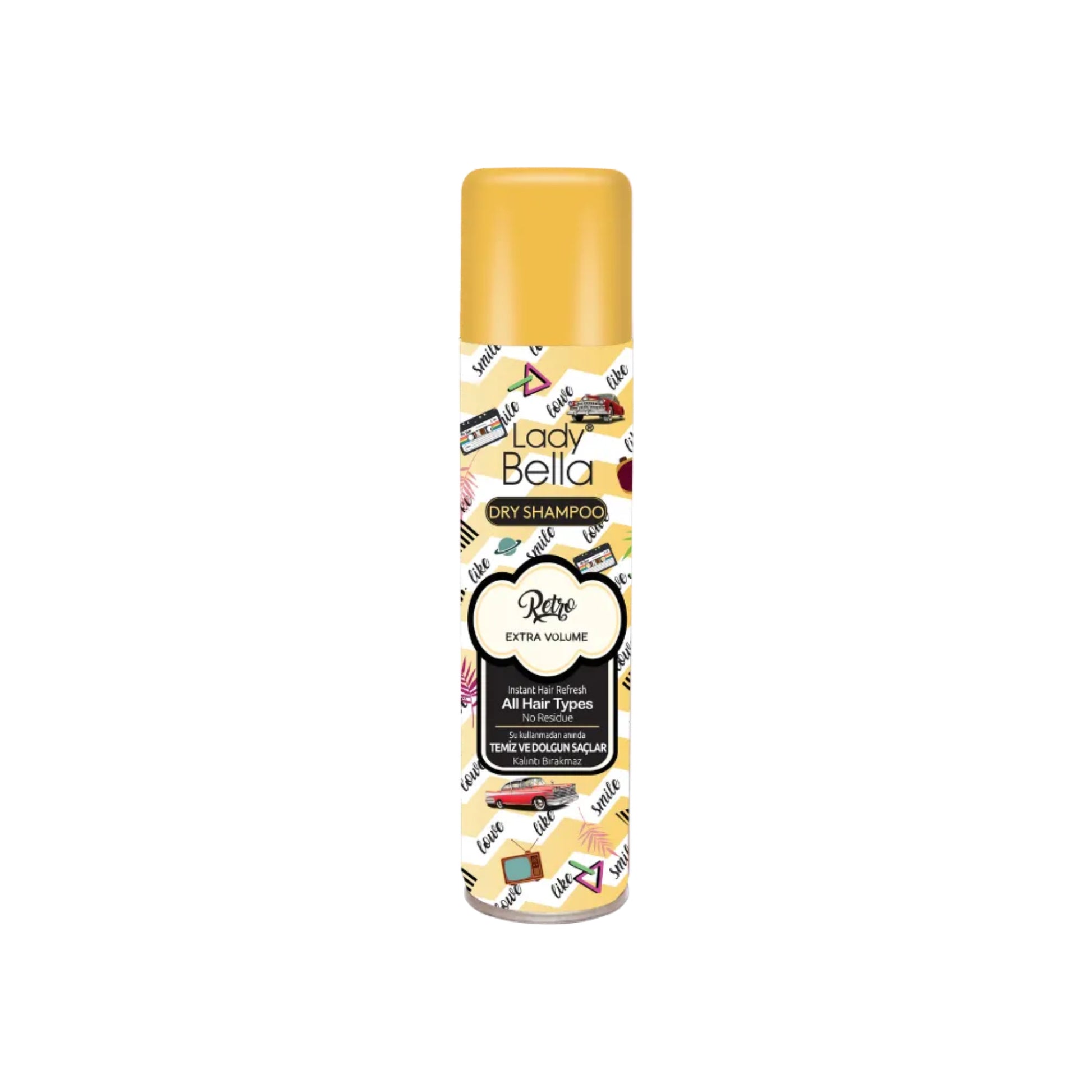 Lady Bella Dry Shampoo Retro 200ml for hair refreshing
