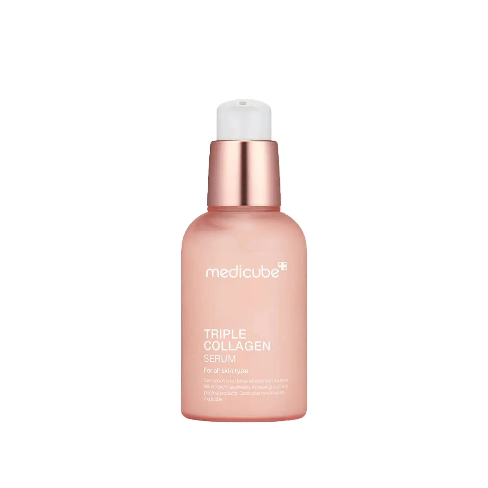 Medicube Triple Collagen Serum bottle on a light gray background