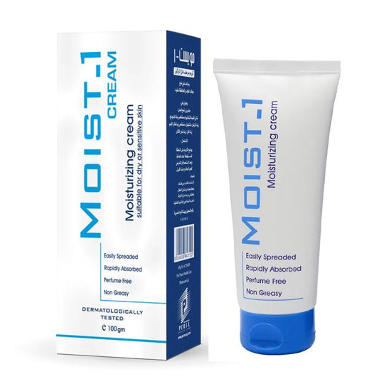 MOIST-1 Moisturizing Cream 100ml - كريم مويست-1 المرطب للترطيب اليومي والعناية بالبشرة | Lumella
