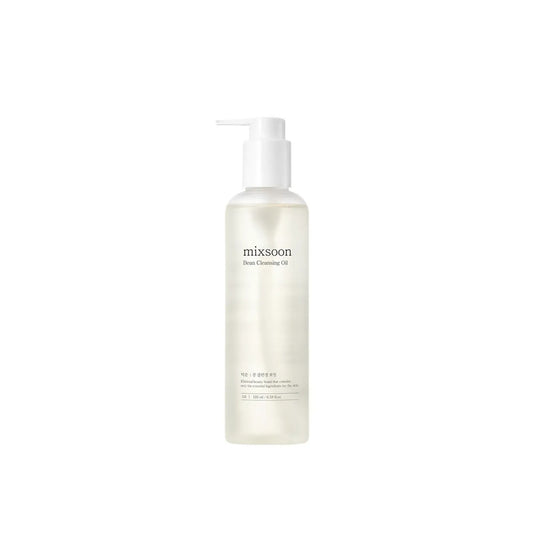 Bottle of mixsoon hair cleansing oil on a white background