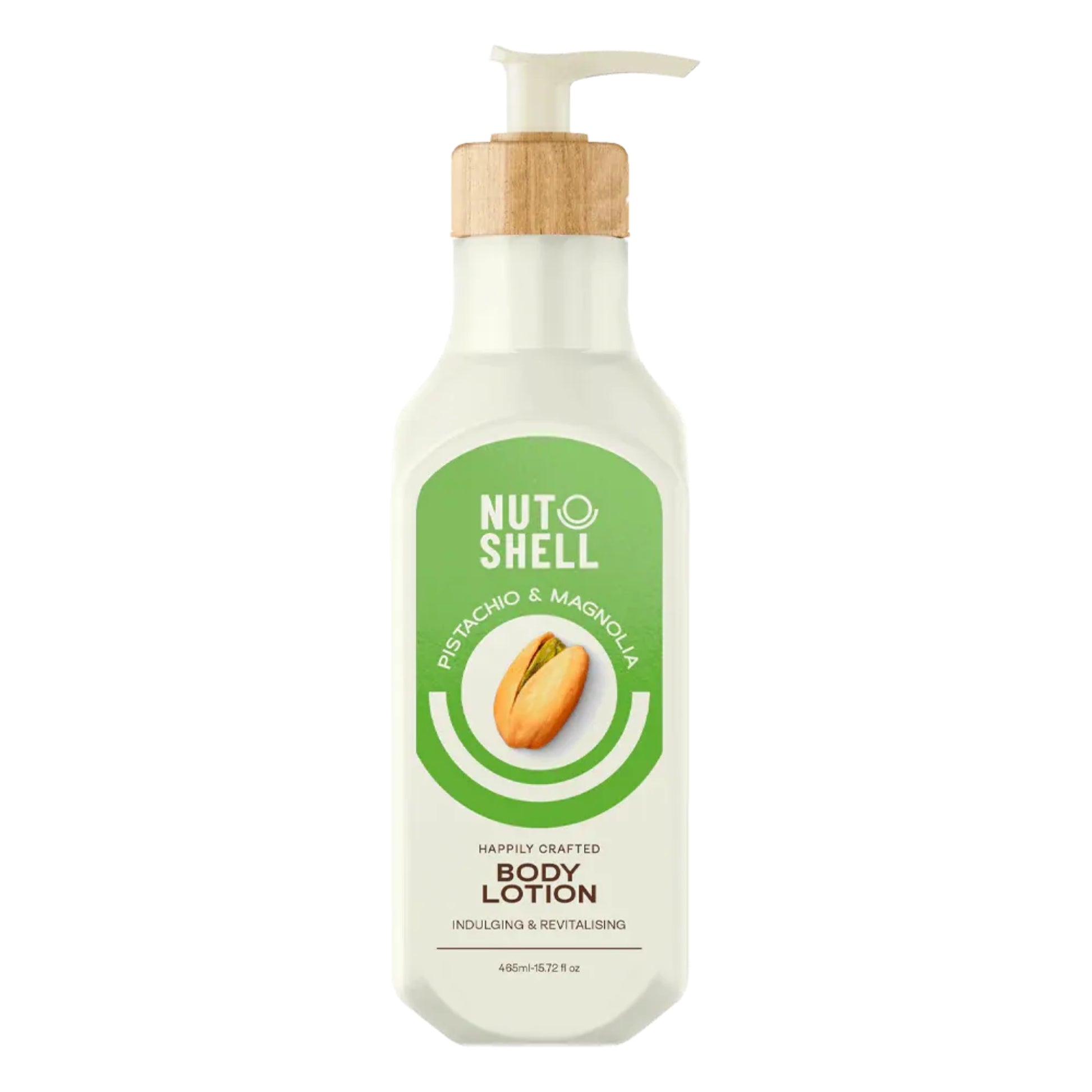 Nutshell Pistachio & Magnolia Body Lotion 465ml for deep hydration
