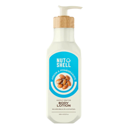 Nutshell Argan & Pomegranate Body Lotion 465ml for deep hydration
