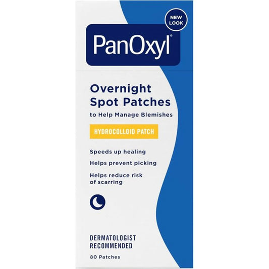 PanOxyl Overnight Spot Patches packaging on a white background