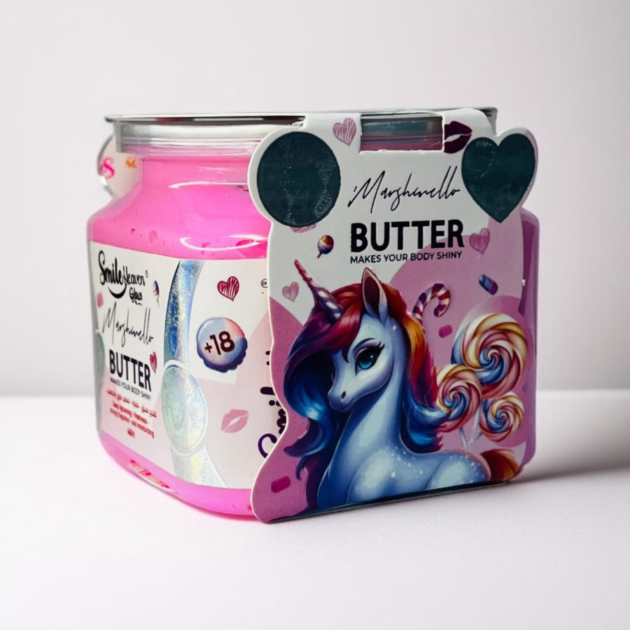 Smile Marshmallow Body Butter 500ml - زبدة سمايل للجسم برائحة المارشميلو للترطيب الفاخر | Lumella
