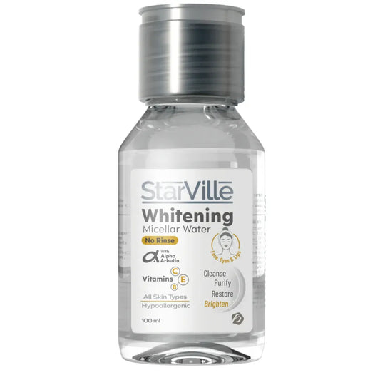 Starville Whitening Micellar Water 100ml for makeup removal and skin brightening
