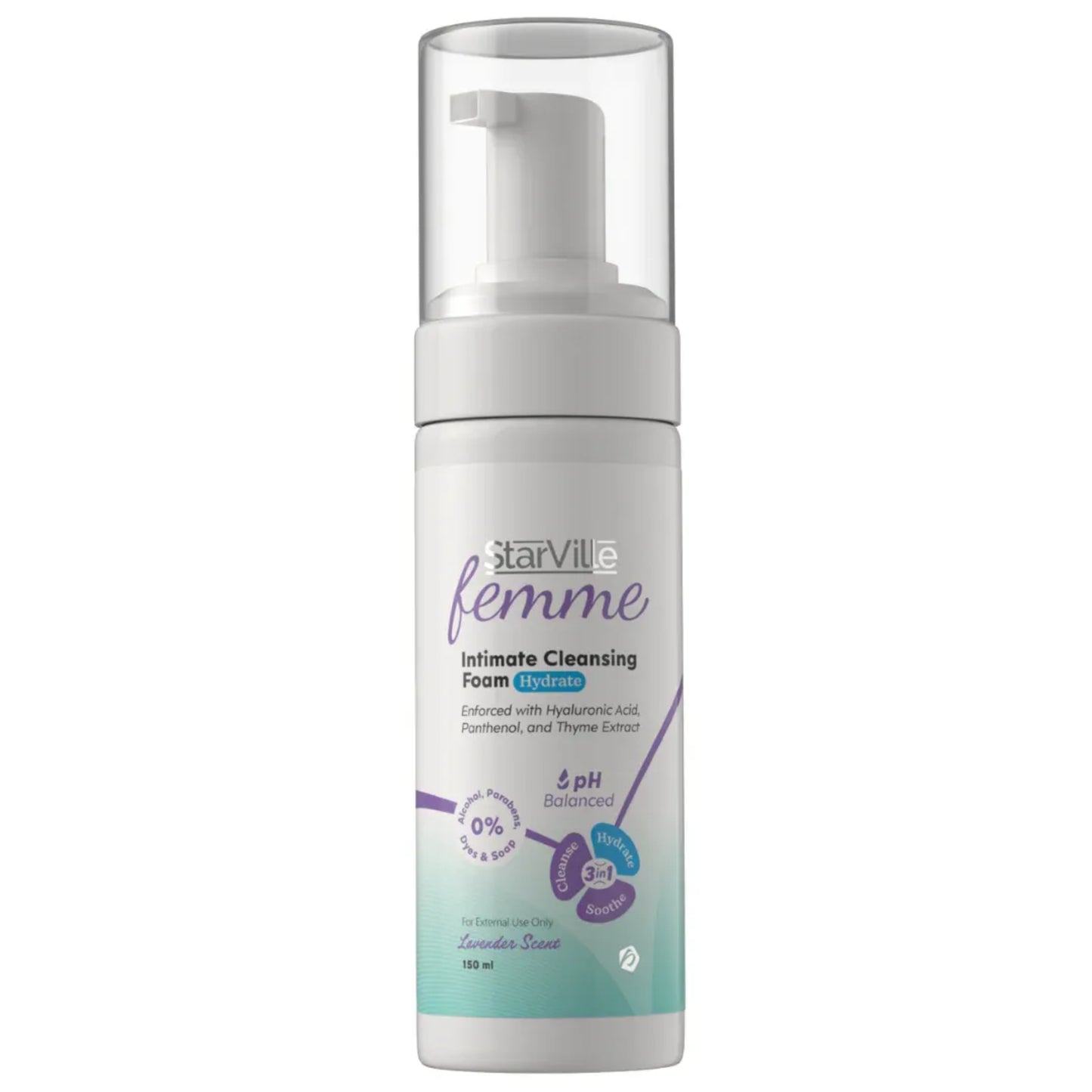 StarVille Femme Intimate Cleansing Foam 150ml for intimate hygiene
