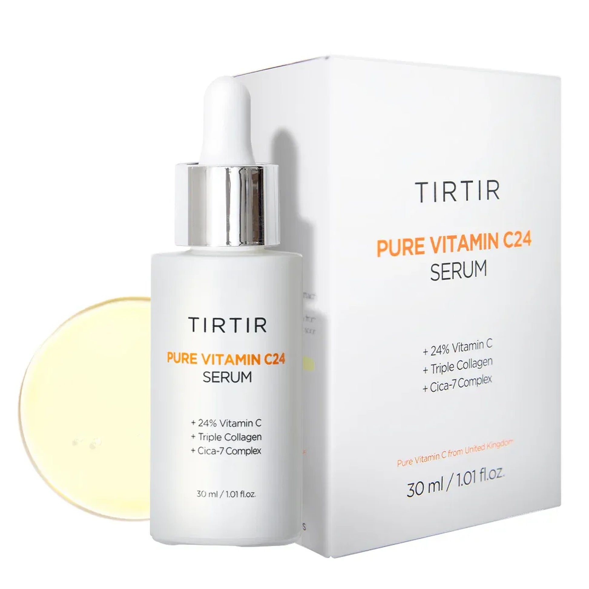 TIRTIR Pure Vitamin C24 Serum with packaging on a white background
