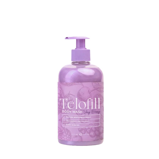 Telofill Very Berry Body Wash 500ml for gentle cleansing
