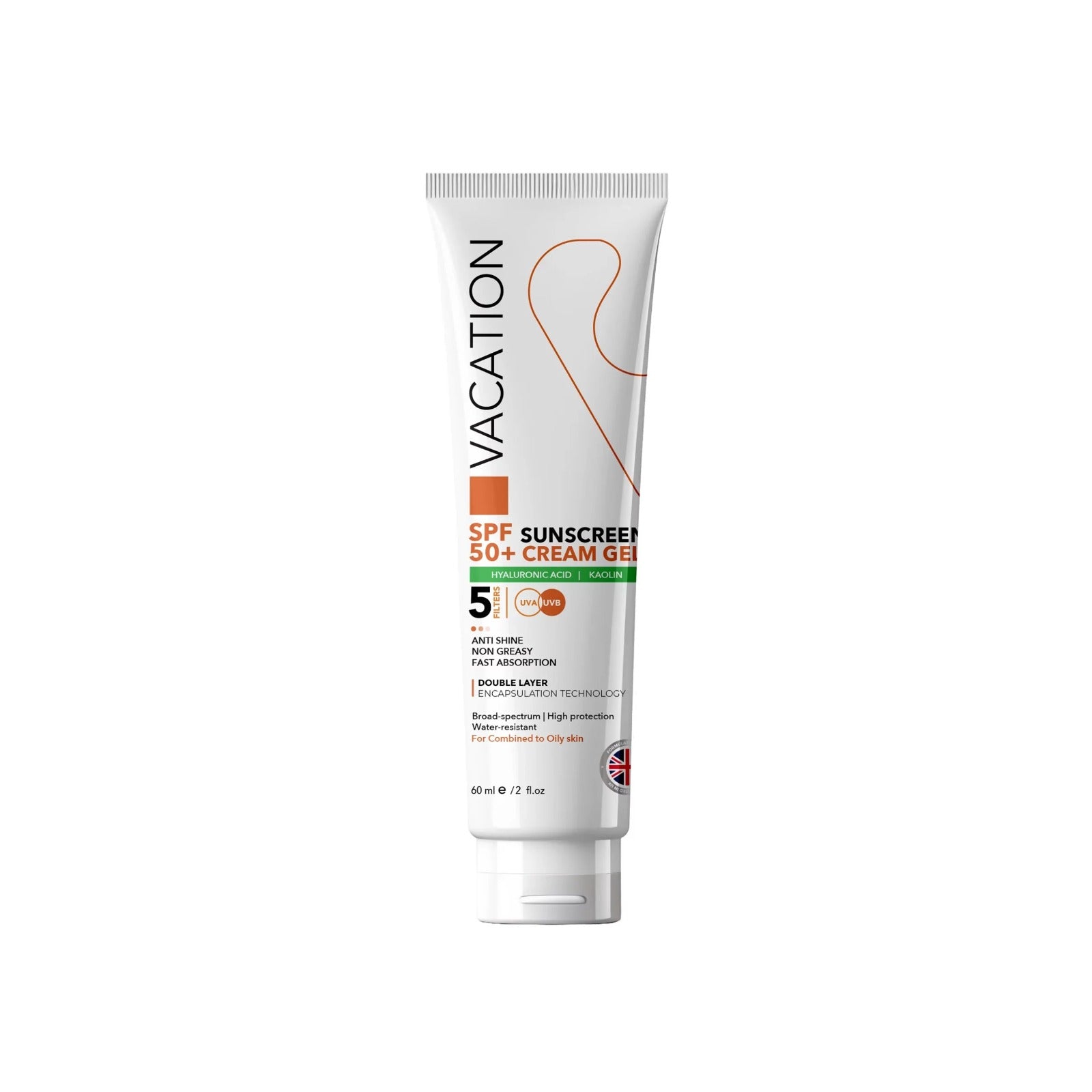 Vacation Cream Gel Sunscreen 60ml - جل كريم فاكيشن للحماية من الشمس بتركيبة خفيفة ومرطبة | Lumella
