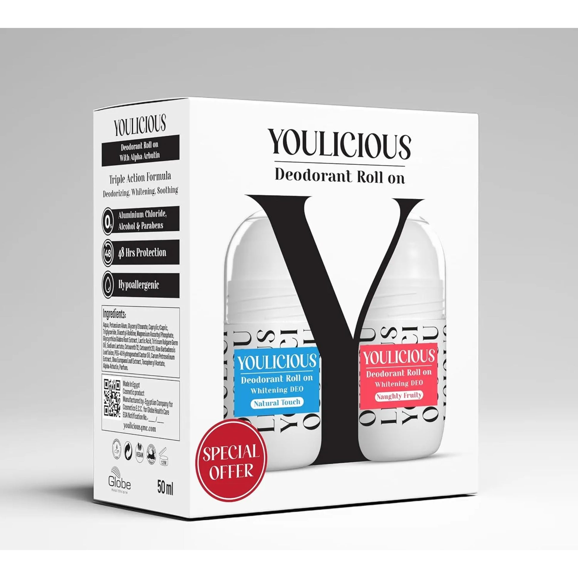 Youlicious Roll-On Deodorant 50ml for long-lasting freshness
