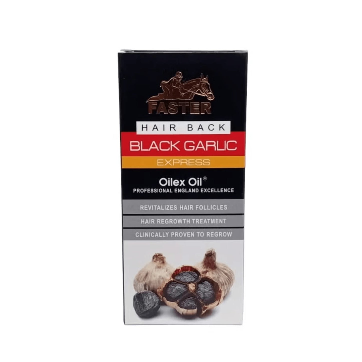 "Faster Black Garlic Oil Concentrate 100ml for reducing hair loss and boosting hair strength"