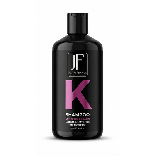 John France Keratin Shampoo 500ml for hair strengthening
