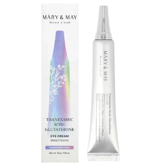 Mary & May eye cream packaging on a white background