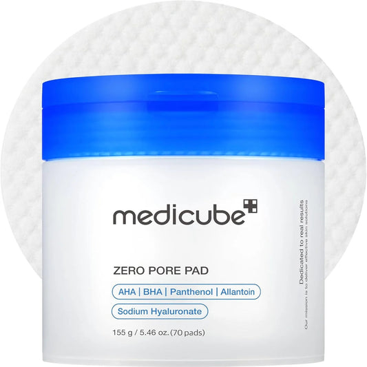 Medicube Zero Pore Pad packaging with blue and white design